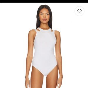 Hudson Jeans White Sleeveless Bodysuit